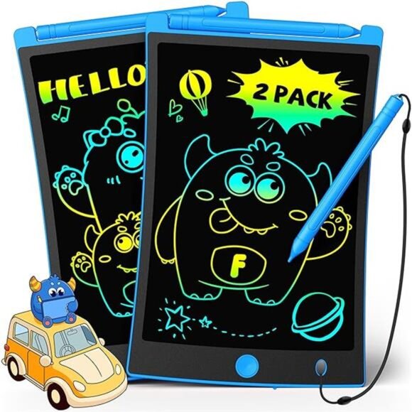 2 Pack LCD Writing Tablet with Stylus, 8.5in Erasable Doodle Board Mess - Picture 7 of 7